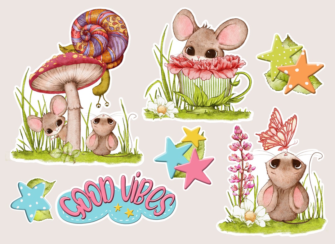 Printable Mouse Stickers #2 – Digital Download | Funny Animal Sticker ...