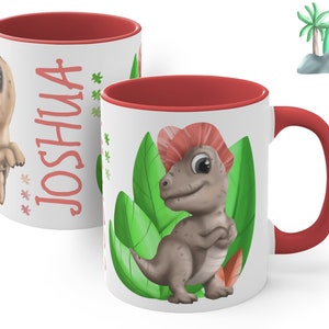 Dinosaur Mug #3 - with Personalization, Cool Dinosaur Mug for little Dino Fans, Dinosaur Mug, Dino Gift Mug, Gift for Kids, Kid&#39;s Mug