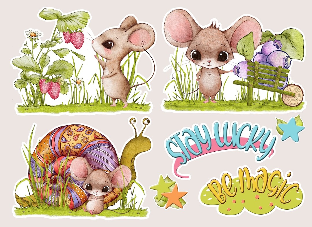 Printable Mouse Stickers #1 – Digital Download | Funny Animal Sticker ...