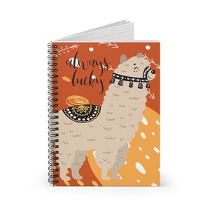 Lucky Lama – Carnet cool Cartoon | Mignon Notebook | Ordinateur portable pour enfants | Collection LUCKY GUYS | Carnet Lama Cartoon | Carnet mignon Style