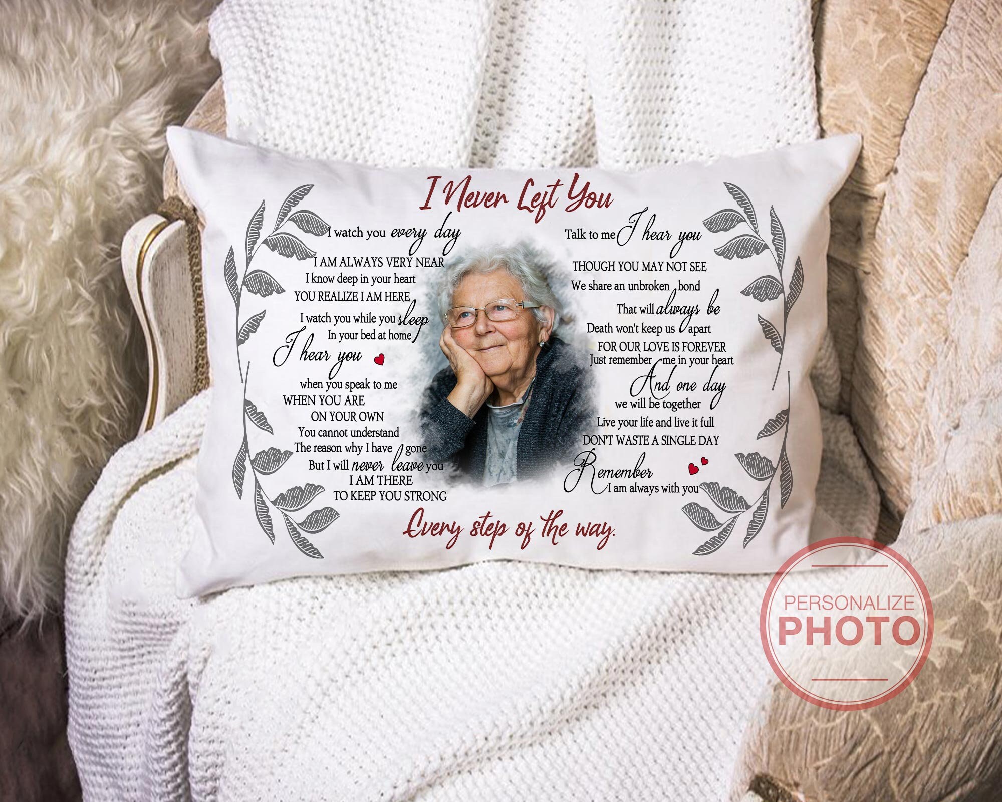 Personalized Memorial Pillow Cover In Loving Memory Loss of Etsy