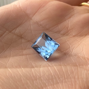 Gorgeous rectangular checkerboard aquamarine