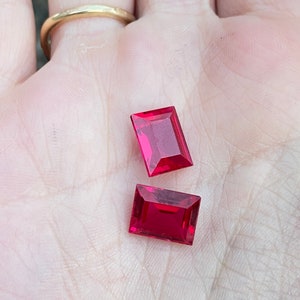 Set di 2 rubini rettangolari