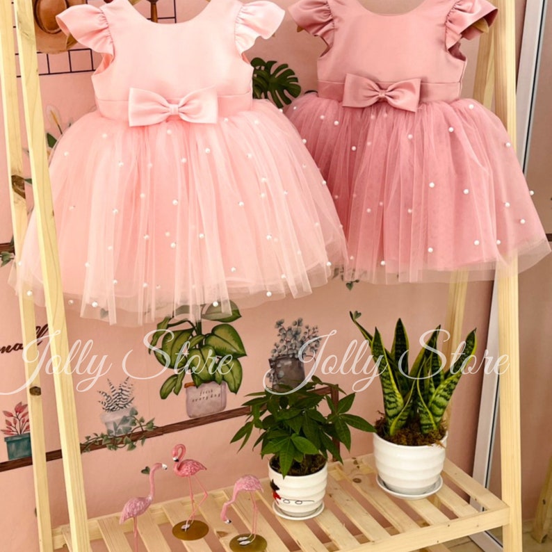 Blush Flower Girl Dress Full Length Dresses Princess Toddler Etsy