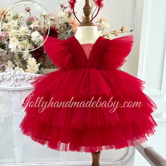 Dress Your Baby Girl in Red and White This Christmas - Baby Couture India