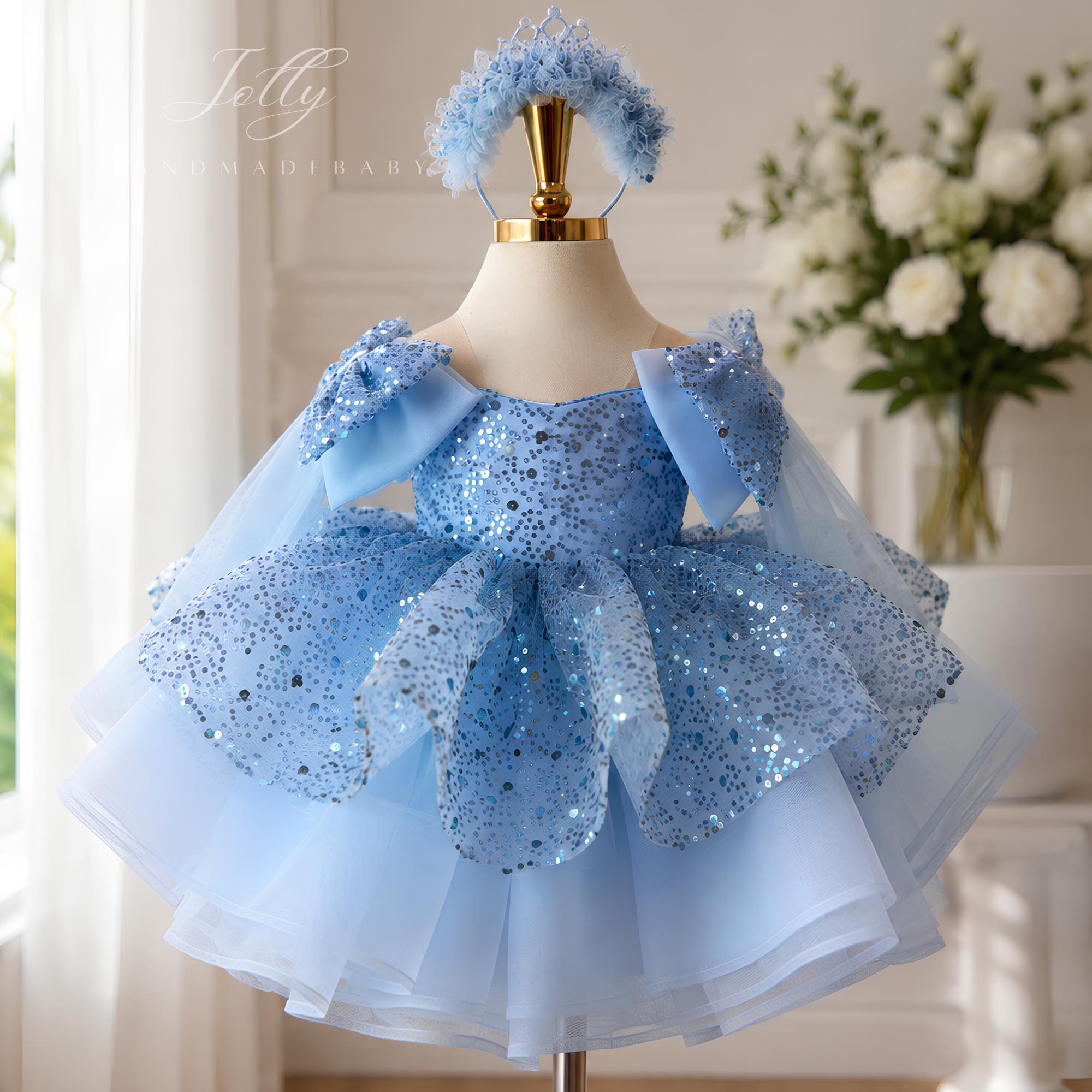 ice cold dress blue Elegant Size:80 (Height 75–84 cm) catching the light with cow prints Black Lace Corset Dress