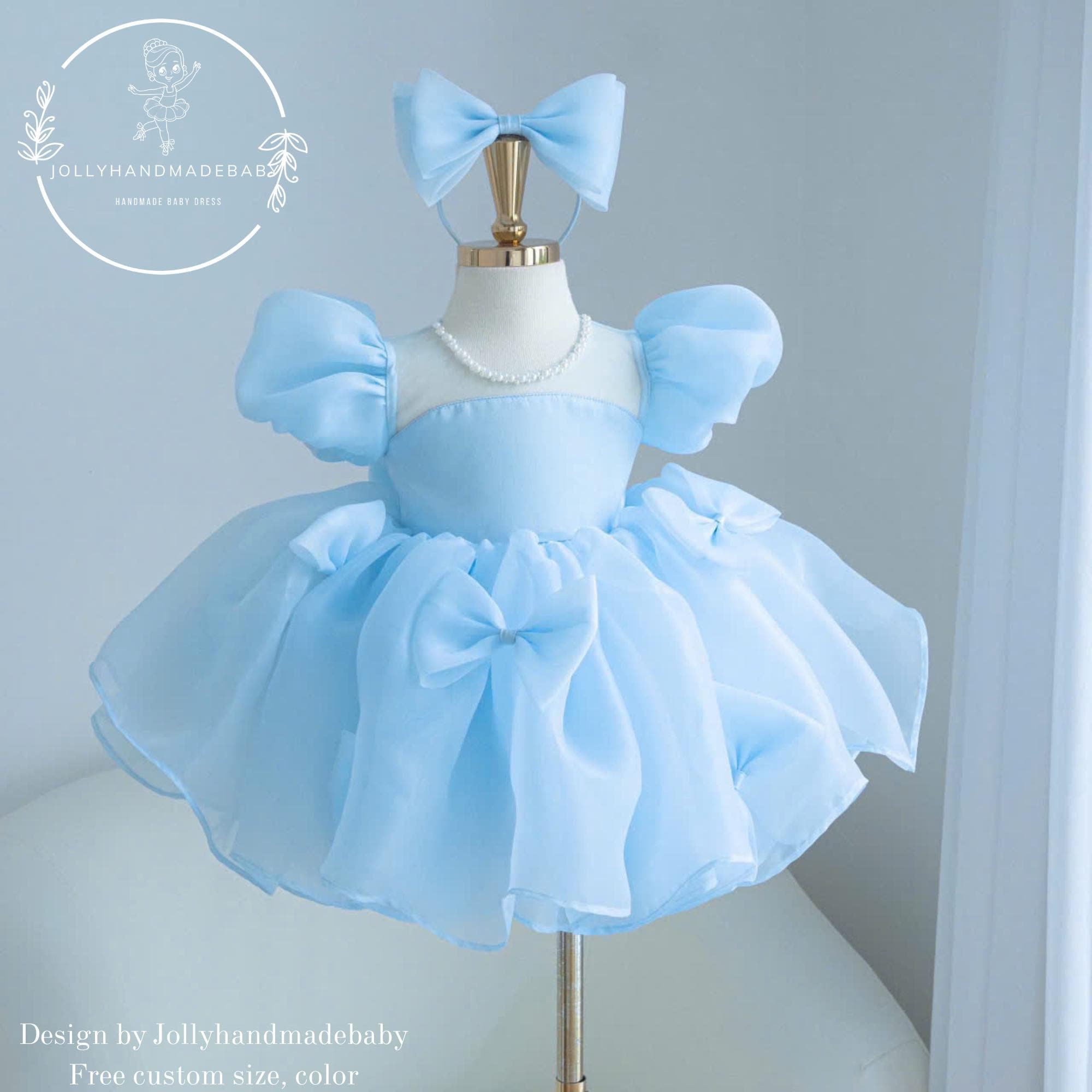 bebe organza dress CEREMONY ORGANZA DRESS WITH BONNET 24M / Ivory