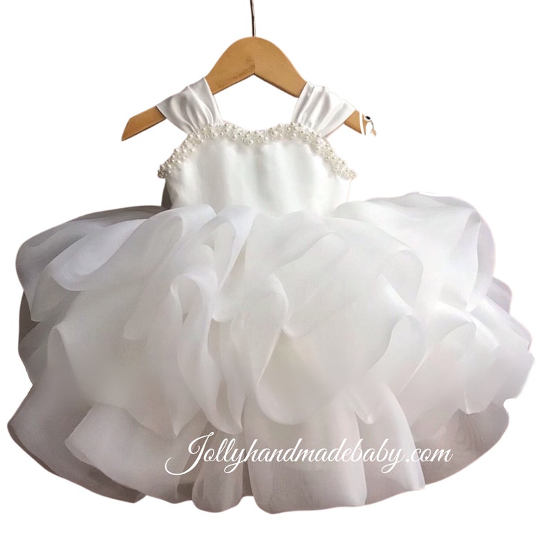 Robe d'été rose poudré pour fille Robe tutu faite main pour fille Vêtements fille personnalisés image 8