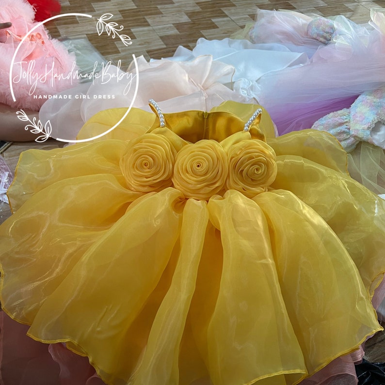 LAVENDER BABY DRESS Girls Flower Fluffy Dress With Bow Etsy