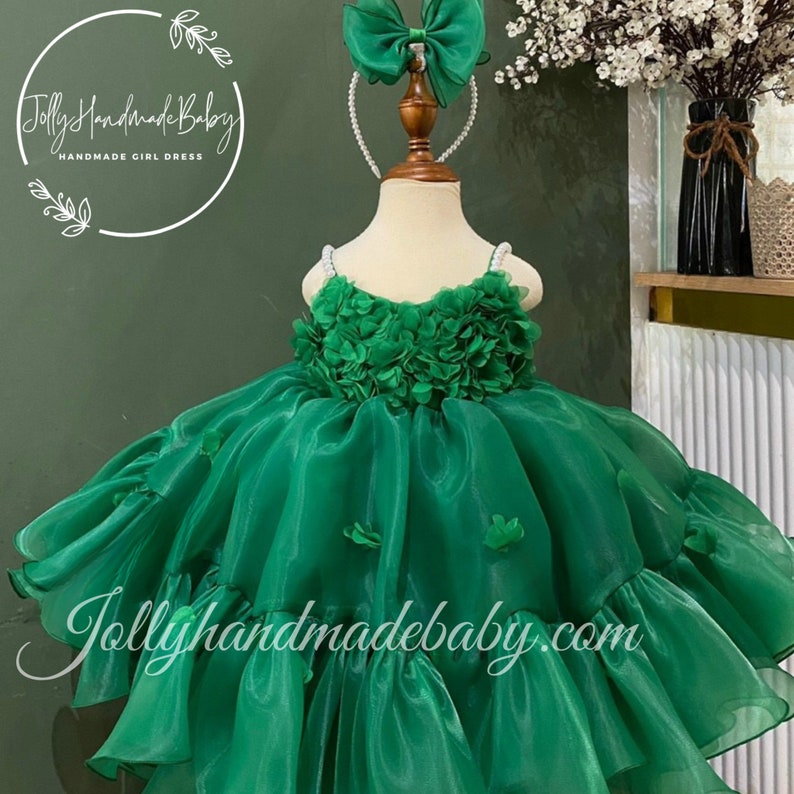 LAVENDER BABY DRESS Girls Flower Fluffy Dress With Bow Etsy