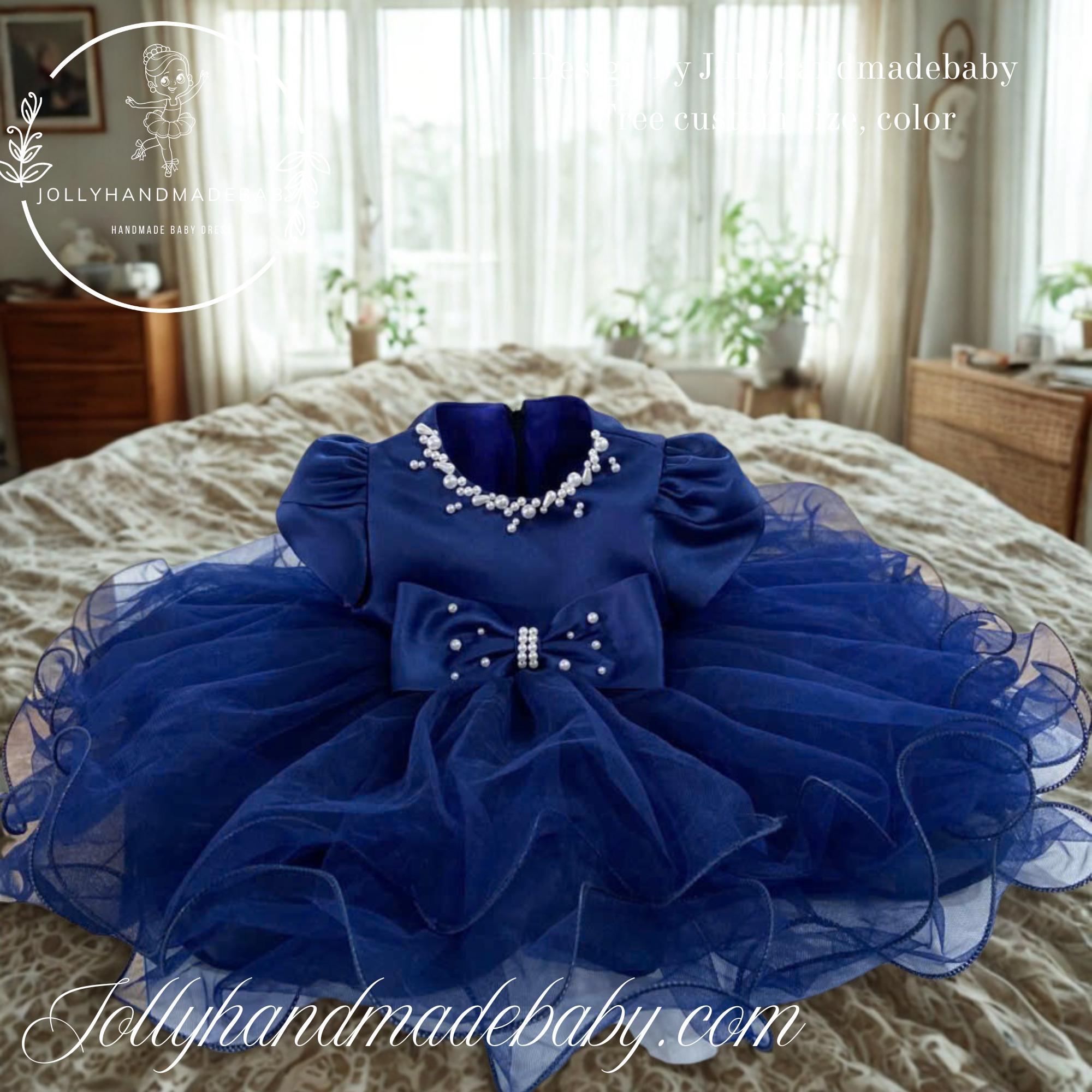 Navy Blue Formal Baby Dress - Etsy