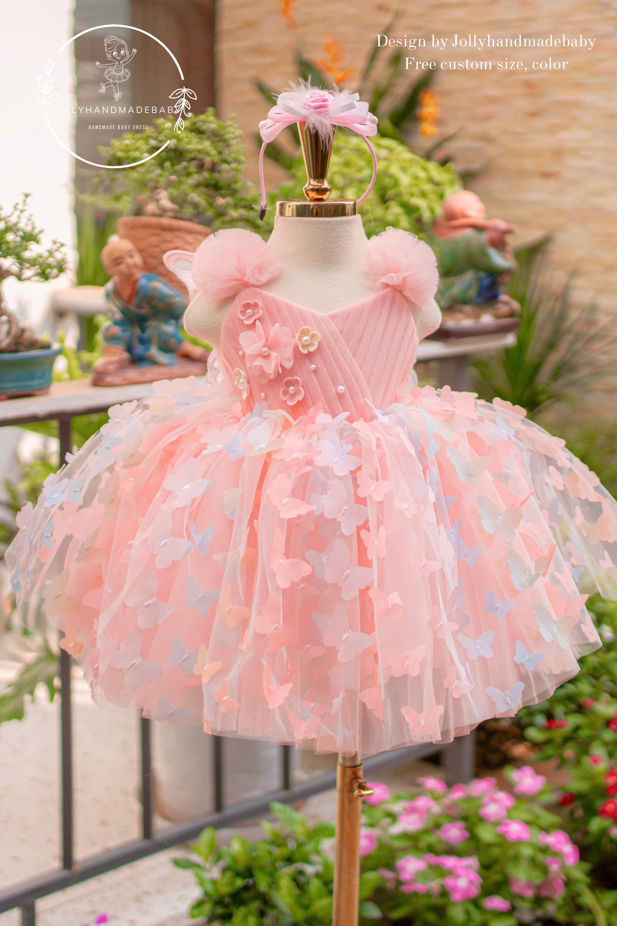 butterfly jersey tutu dress Pink Butterfly Tutu Dress for Baby Girl, Flower Girl Dress, 3D Butterfly  Party Dress, Toddler Birthday Dress, Princess Tulle Dress