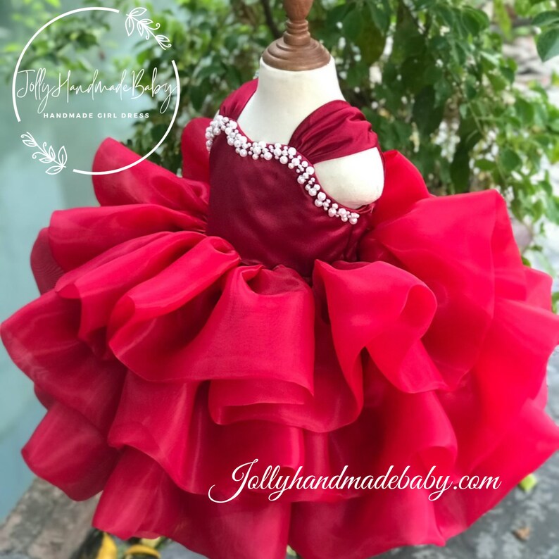 Robe d'été rose poudré pour fille Robe tutu faite main pour fille Vêtements fille personnalisés image 9