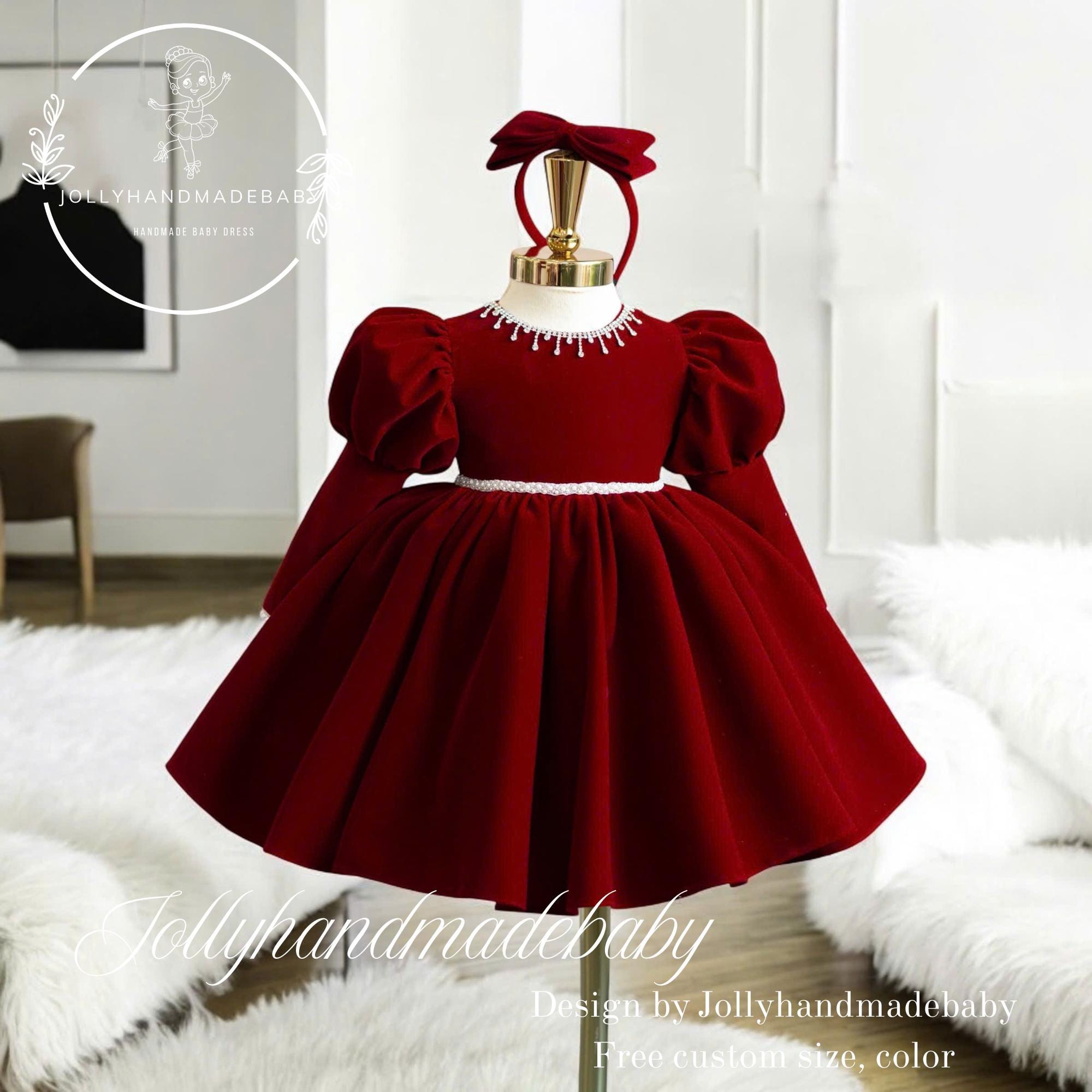 For Kids Girls Burgundy Velvet Dress Burgundy Baby Girl Outfit Classic Holiday Velvet Dress Pearl Elegance For Kids Girls Burgundy Velvet Dress Burgundy Baby Girl Outfit Classic Holiday Velvet Dress Pearl Elegance