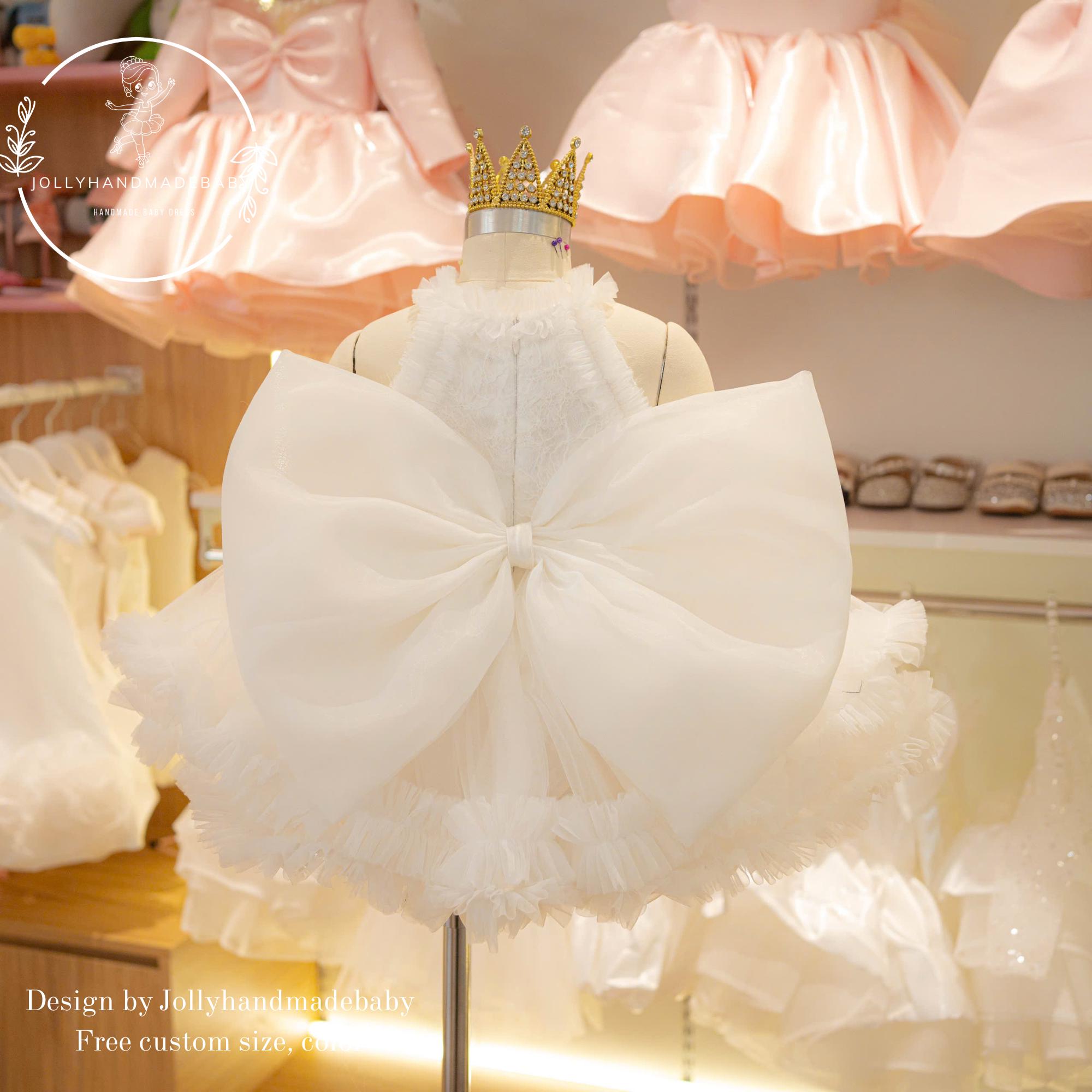 Baby Blue Tulle Dress: Princess Party Outfit With Feather Headband 