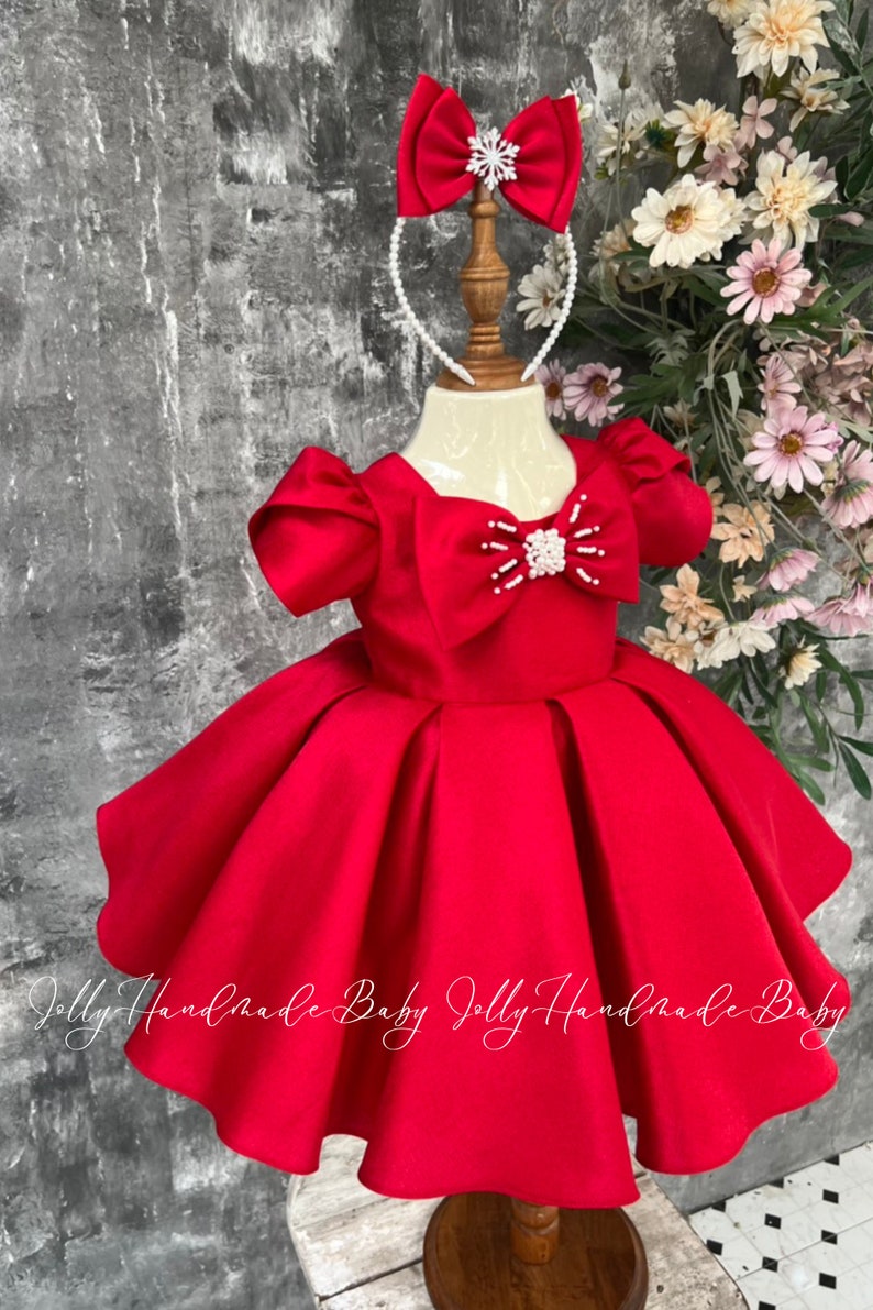 CHRISTMAS BABYGIRL DRESS Personalized Red Baby Dresses Etsy