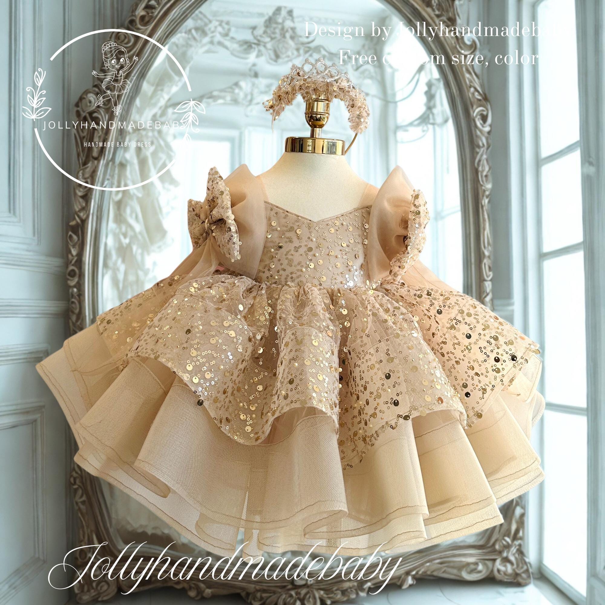 Champagne Baby Dress