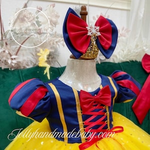 Snow White Inspired Baby Dress: Royal Ribbon Edition