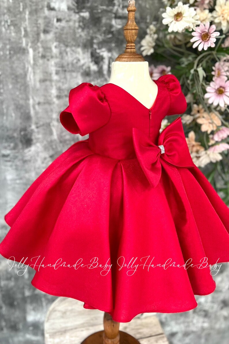 CHRISTMAS BABYGIRL DRESS Personalized Red Baby Dresses Etsy