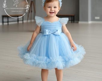 blue halter tutu dress. USNSM (2-6 Years) Girls Solid Color Halter One-Piece Tutu Dress Children's Dance Clothing Mesh Skirt Practice Clothing Sleeveless Round Neck Dress Blue 2-3 Years