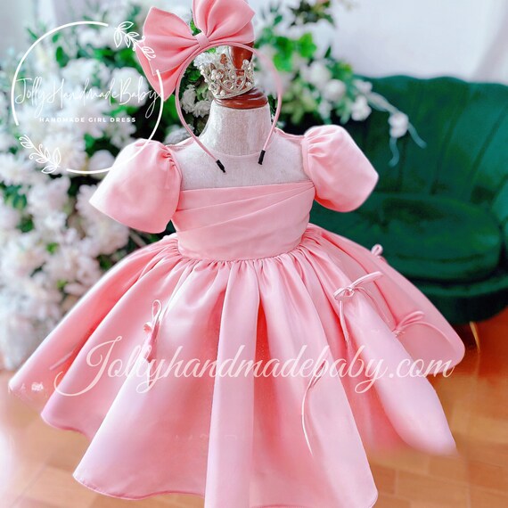 Dusty rose baby dress sale