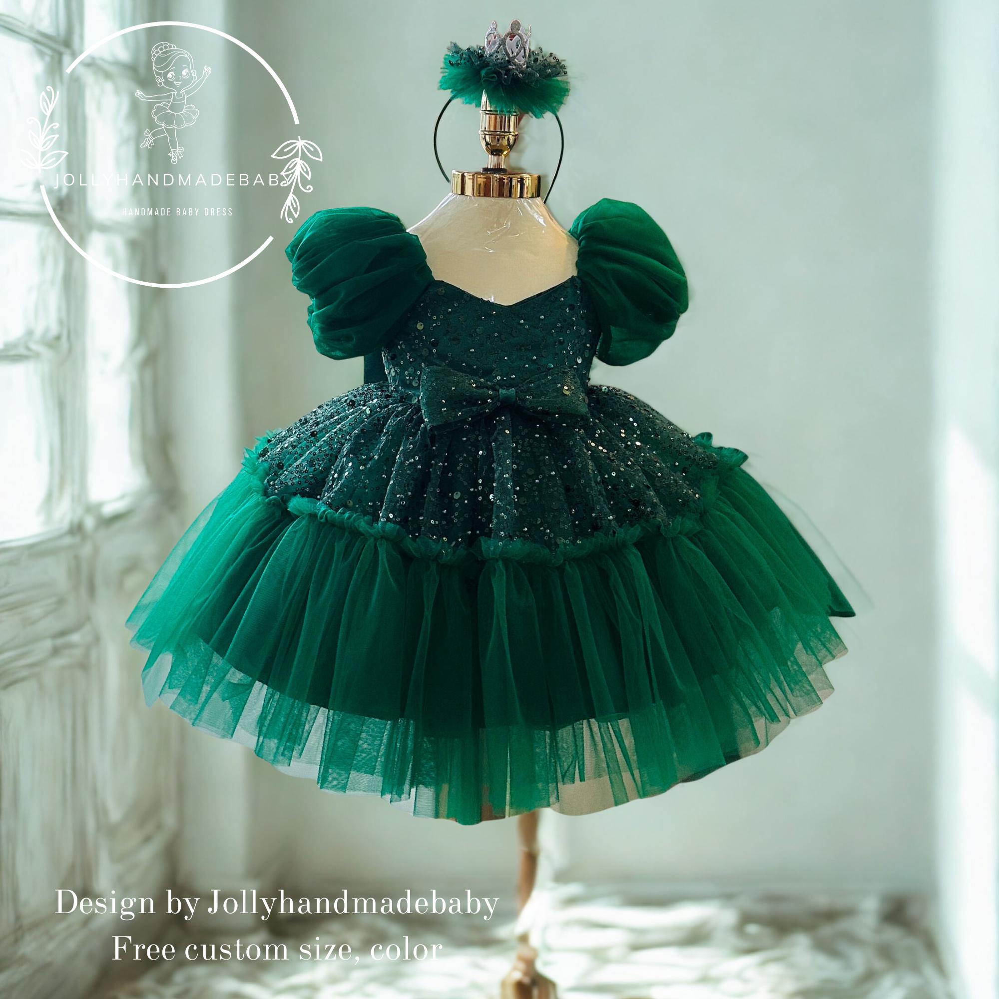 Infant Emerald Green Dress - Etsy Infant Emerald Green Dress - Etsy