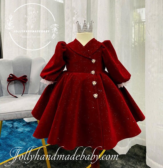Christmas red velvet dress discount