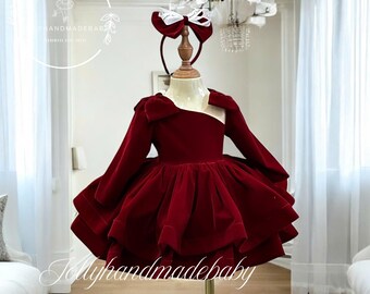 Asymmetrical Velvet Princess Dress – Modern Elegance Collection