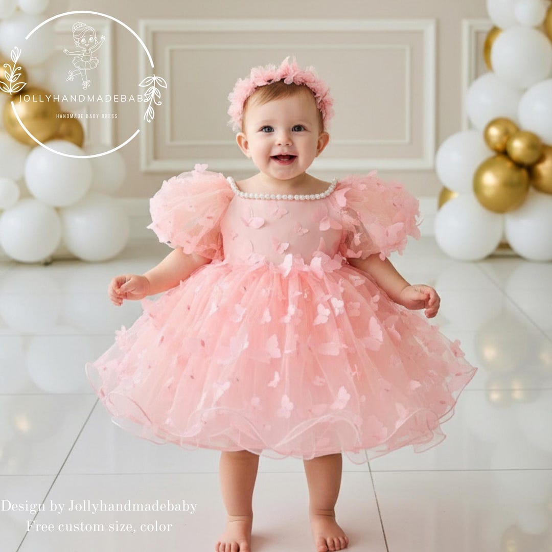 baby tulle dress Aster 3D Wildflower Heirloom Gown // Ruched Milestone & Garden P Cora and Violet the addition of delicate pearl beads and sequins brings an element of glamour to the dress Azazie Celia Sky Blue A-Line