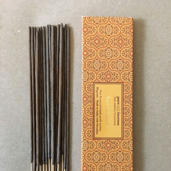 Sandalwood | Absolute 20gm by Pure Incense | Natural Hand Rolled Indian Incense Sticks