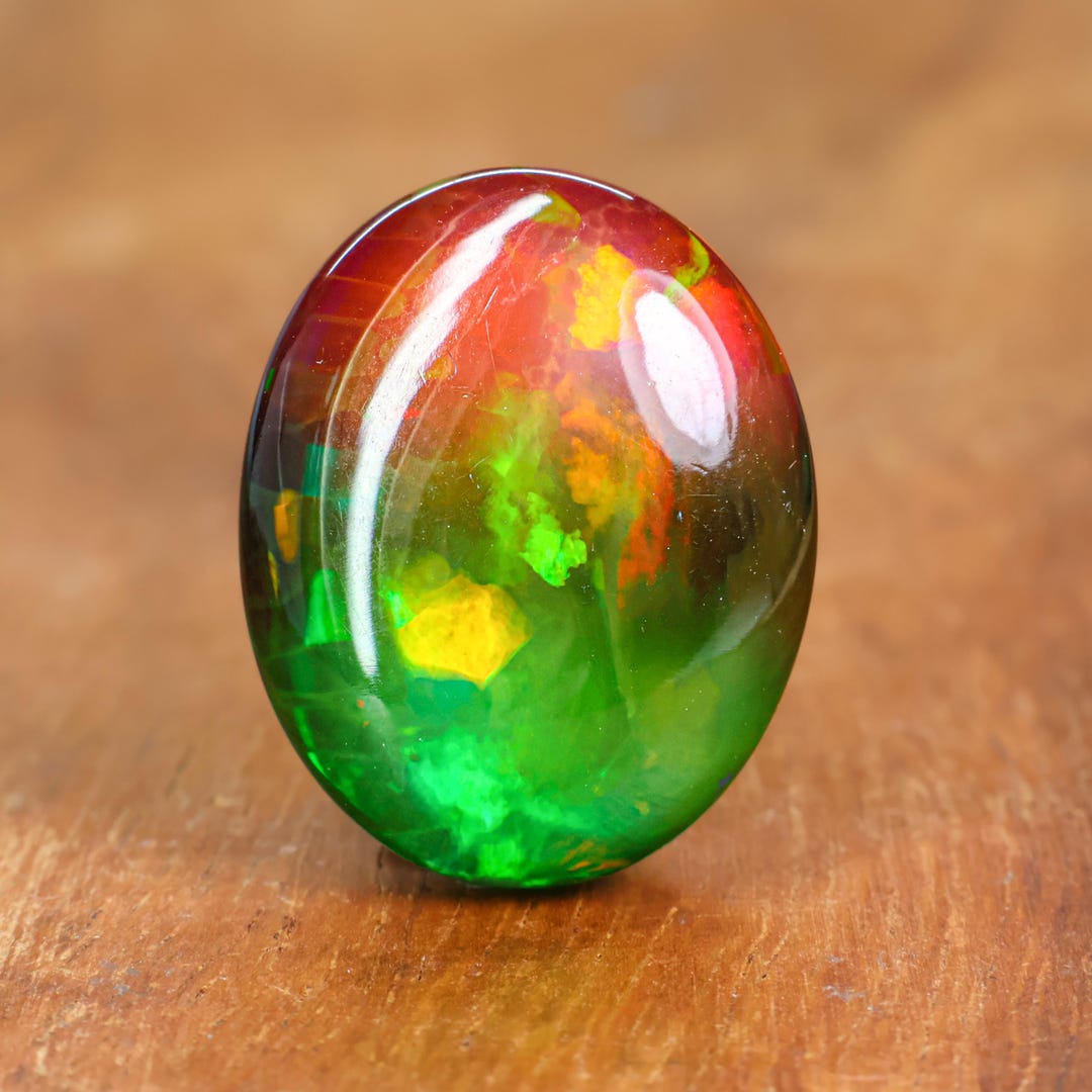 15 Crt, Real and Natural Fire Green and Red Ethiopian