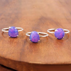Rough Lavender Fire Etiopii Opal oświadczenie pierścionek dla kobiet, pierścień kobiet, Vintage Fire Opal Ring, biżuteria z kamieni szlachetnych, Rea Opal Rig