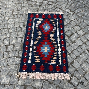 2.2x3.8 ft, Kilim Rug, Turkish Rug, Handwoven Bath Rug, Morrocan Rug, Farmhouse Rug, Southwestern Rug, Flatweave Rug, Berber Rug, Nayajo Rug
