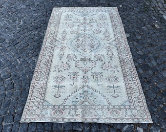 4.8x8.2 ft, Turkish Rug, Large Area Rug, Faded Rug, Neutral Rug, Handmade Rug, Oushak Rug, Morrocan Rug, Bedroom Rug, Muted Rug, Boho Rug