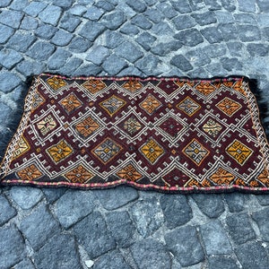 1.6x3.0 ft, Small Kilim Rug, Tribal Rug, Turkish Rug, Handwoven Bath Rug, Kitchen Rug, Southwestern Rug, Boho Rug, Oushak Rug, Indian Rug