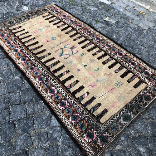 3.0x5.1 ft, Antique Kilim Rug, shops Animal Print Rug, Turkish Rug, Boho Rug, Neutral Rug, Tribal Rug, Flatweave Rug, Southwestern Rug, Faded Rug