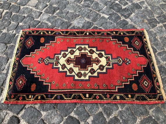 2.1x3.5 ft, alfombra pequeña turca, alfombra de baño tejida a mano, alfombra  vintage, alfombra de cocina, alfombra boho, alfombra marroquí, alfombra  Oushak, alfombra india, alfombra pastel -  España