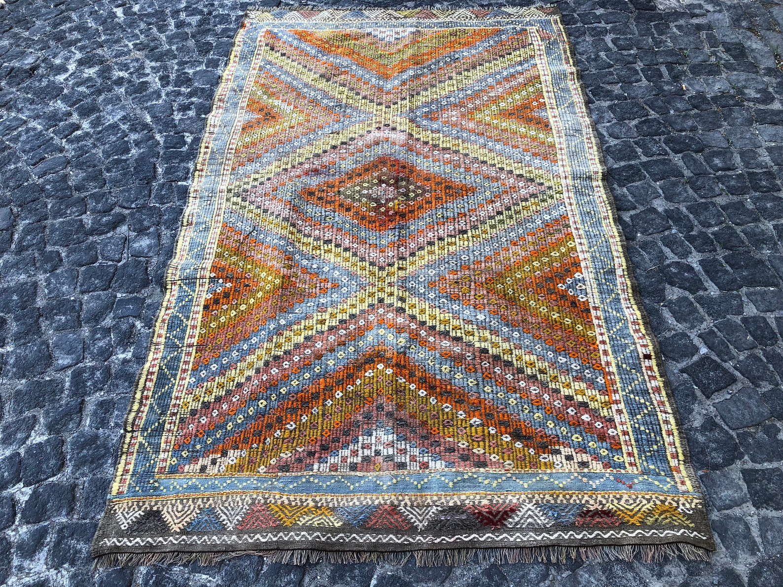 4.5x7.4 ft Alfombra Kilim Alfombra turca Alfombra del | Etsy