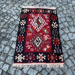 2.4x3.7 ft, Kilim Rug, Turkish Rug, Tribal Rug, Morrocan Rug, Beni Ourain Rug, Southwestern Rug, Indian Rug, Flatweave Rug, Oushak Rug