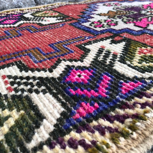 1.7x3.0 ft, Turkish Small Rug, Bathroom Rug, Kitchen Rug, Boho Rug, Morrocan Rug, Farmhouse Rug, Faded Rug, Door Mat Rug, Oushak shops Rug