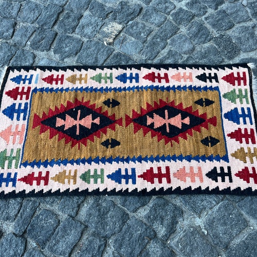 1.6x3.0 ft, Small Kilim Rug, Southwestern Rug, Handwoven Bath shops Rug, Turkish Rug, Navajo Rug, Kitchen Rug, Entry Rug, Wall Rug, Tribal Rug