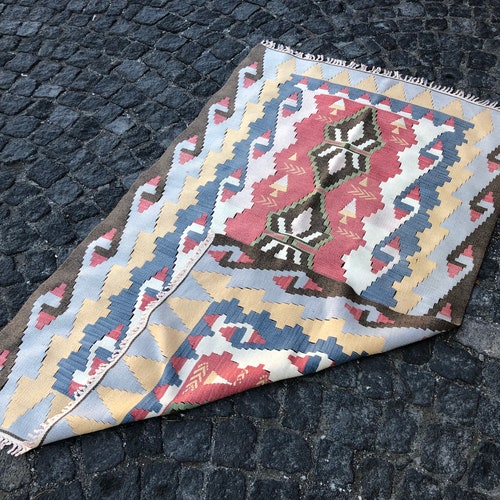 3.6x5.7 ft, Kilim Rug, Turkish Rug, Handmade Rug, Bedroom Rug, Nayajo Rug, shops Morrocan Rug, Aztec Rug, Southwestern Rug, Flatweave Rug