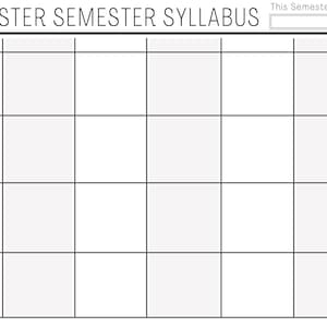 5-Klassen-Graustufen-Master-Semester-Lehrplan (druckbar, ausfüllbar)