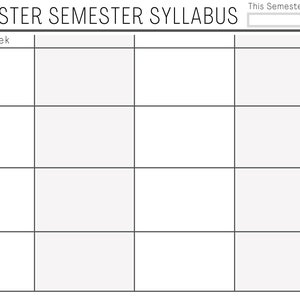3-Klassen-Graustufen-Master-Semester-Lehrplan (druckbar, ausfüllbar)