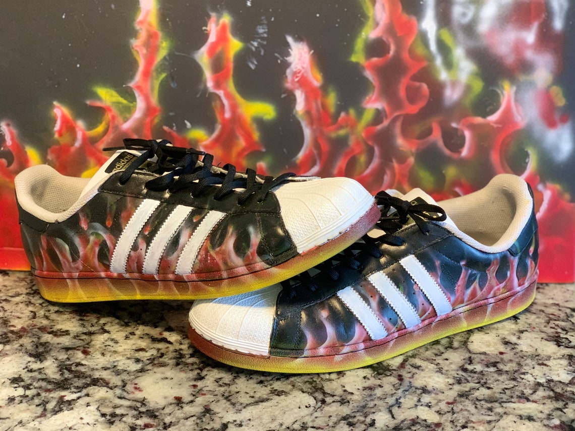 Custom Sneakers Flame Treatment Etsy