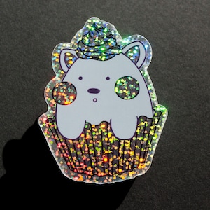 Cupcake Doggo | Glitzer Sticker