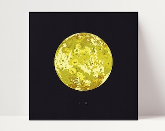 Minimalist Io (Jupiter Moon) Square Art Print