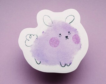 Small Purple Rabbit | Foiled paper sticker