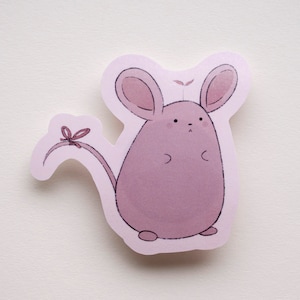 Petite souris | Autocollant en papier déjoué