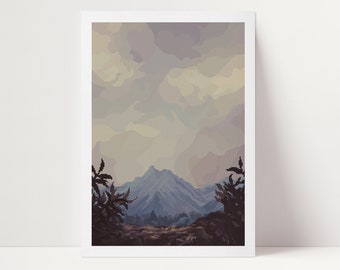 Pixel Art Landscape Edge | Din A4 Art Print